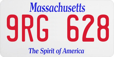 MA license plate 9RG628