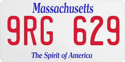 MA license plate 9RG629