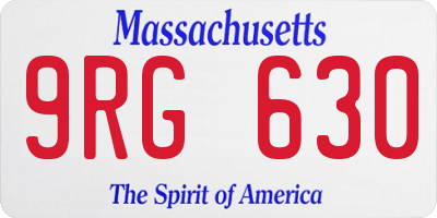 MA license plate 9RG630