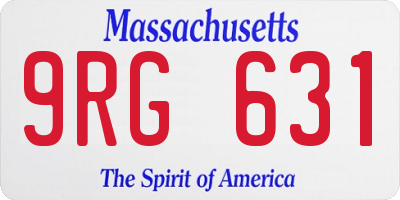 MA license plate 9RG631