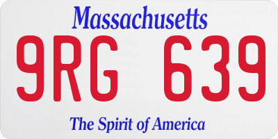 MA license plate 9RG639