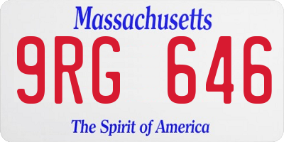 MA license plate 9RG646
