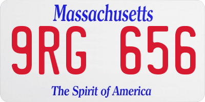 MA license plate 9RG656