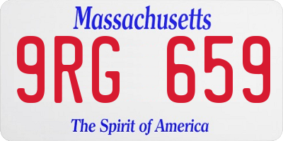 MA license plate 9RG659