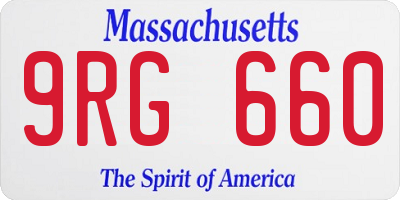 MA license plate 9RG660