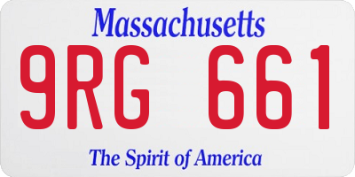 MA license plate 9RG661