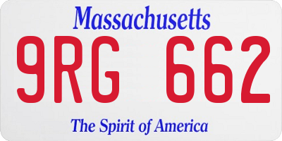 MA license plate 9RG662