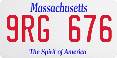 MA license plate 9RG676