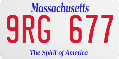 MA license plate 9RG677