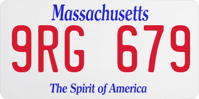 MA license plate 9RG679