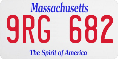 MA license plate 9RG682