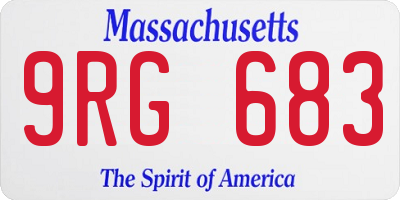 MA license plate 9RG683
