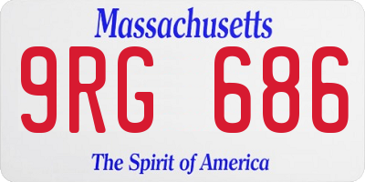 MA license plate 9RG686