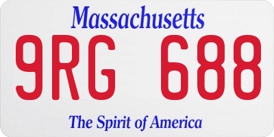 MA license plate 9RG688