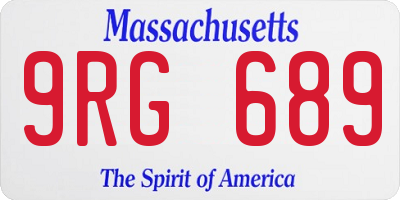 MA license plate 9RG689