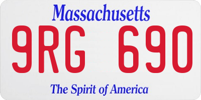 MA license plate 9RG690
