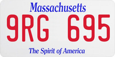 MA license plate 9RG695