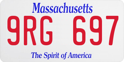 MA license plate 9RG697