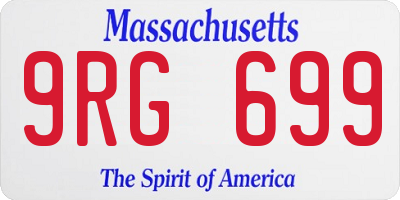 MA license plate 9RG699