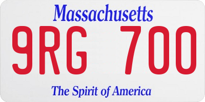 MA license plate 9RG700