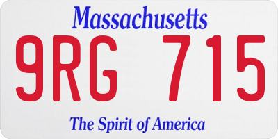 MA license plate 9RG715