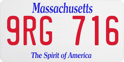 MA license plate 9RG716
