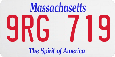 MA license plate 9RG719