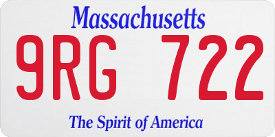 MA license plate 9RG722