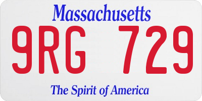 MA license plate 9RG729