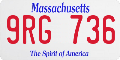 MA license plate 9RG736