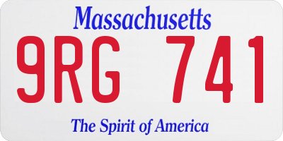 MA license plate 9RG741
