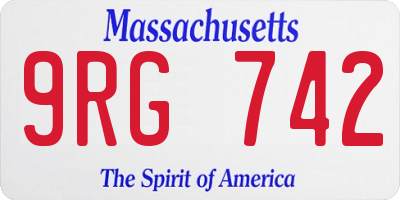 MA license plate 9RG742