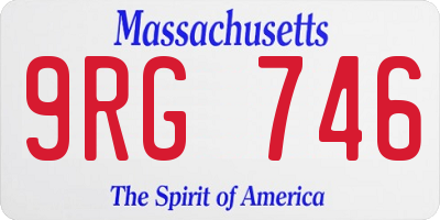MA license plate 9RG746