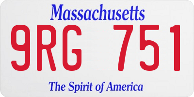 MA license plate 9RG751