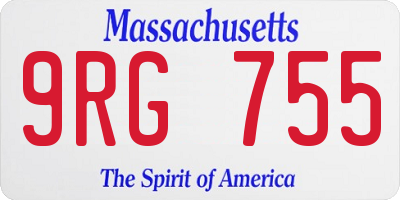 MA license plate 9RG755