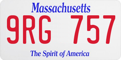 MA license plate 9RG757