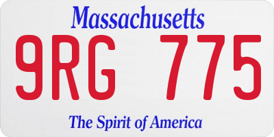 MA license plate 9RG775