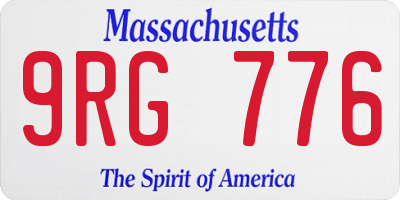 MA license plate 9RG776
