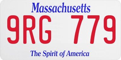 MA license plate 9RG779