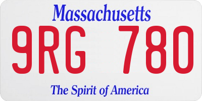 MA license plate 9RG780