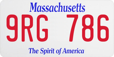 MA license plate 9RG786