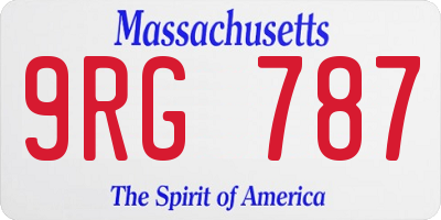 MA license plate 9RG787