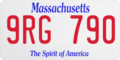 MA license plate 9RG790