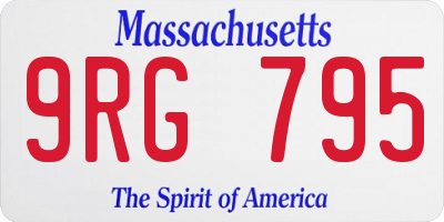 MA license plate 9RG795