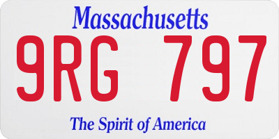 MA license plate 9RG797
