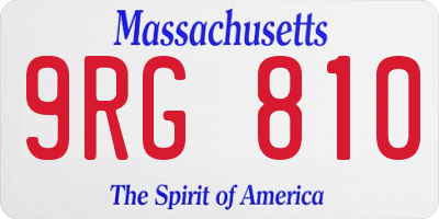 MA license plate 9RG810