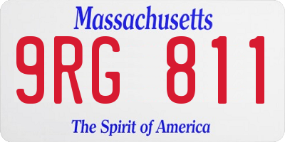 MA license plate 9RG811