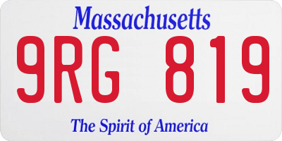 MA license plate 9RG819