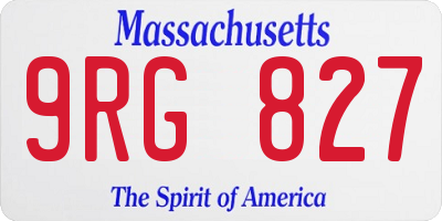 MA license plate 9RG827