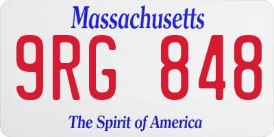 MA license plate 9RG848